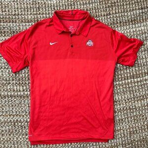 Nike OSU Buckeyes Polo Shirt (2XL) Red